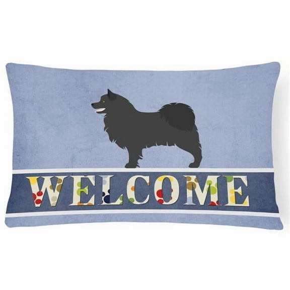 Swedish Lapphund Welcome Canvas Fabric Decorative Pillow