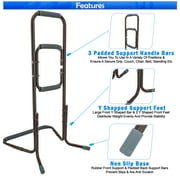 Standing Assistant Chair & Portable Patient Lift Mobility Handle Bar Aid For Elderly - 3 Handholds for Mobility & Recovery Assistance - Wheelchair Accessible