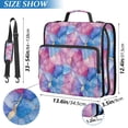 thumbnail image 2 of FORMRS Zipper Binder with Shoulder Strap 2-inch Ring 500 Sheet Capacity File Bag, Watercolor Blue Marble Pattern, 2 of 5