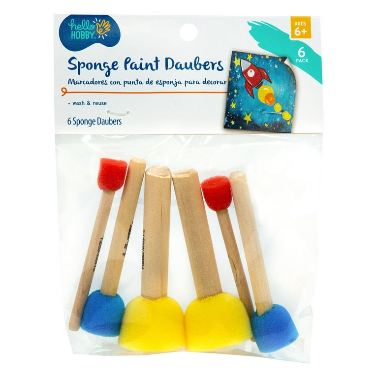 Kids Paint Brushes and Dabbers Assorted 25 Pack - Gompels - Care