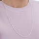 thumbnail image 2 of CollectionCadena de plata de ley con corte de diamante de calibre Collar de plata de ley 925 ﻿, 2 of 2