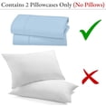 thumbnail image 4 of SKY BEDDINGS Standard Size Pillowcase Set of 2 - Light Blue Super Soft Pillow Cases Queen, 600 Thread Count 100% Egyptian Cotton, Breathable, Cool, Sateen Weave Sleeping Pillow Covers - Light Blue, 4 of 7