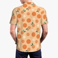 thumbnail image 2 of Polo Shirts for Men, Cute Orange Flower Leaves Cuteness Casual Mens Polo Shirts Short Sleeve Button Down Classic Mens Golf Polo Shirts, 2 of 7