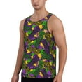 thumbnail image 2 of Balery Mardi Gras7 Pattern Men's Workout Tank Top Gym Muscle Tee Fitness Bodybuilding Sleeveless T Shirt Quick Dry Fit Muscle Tank Top Slim-Fit Tank-Large, 2 of 7