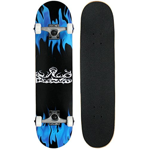 Krown Rookie Complete Skateboard, Blue Flame(KRRC-27)