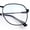 Black - Blue Beige, variant on Womens Nerdy Oversized Rectangle Metal Rim Fashion Sunglasses Black - Blue Beige