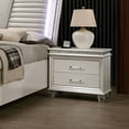 thumbnail image 2 of Silver Orchid Butler Glam Pearl White Solid Wood 2-Drawer Nightstand by, 2 of 5