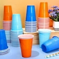 thumbnail image 4 of 150Pcs Orange Blue Plastic Cups 16Oz 3 Colors Disposable Drinking Cups Stackable Party Cups for Puppy Dog Birthday Baby Shower Camping Supplies, 4 of 7