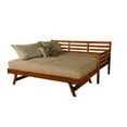thumbnail image 2 of Kodiak Furniture Boho Wood Daybed/Pop Up in Barbados Brown w/ Brown Mattresses, 2 of 11