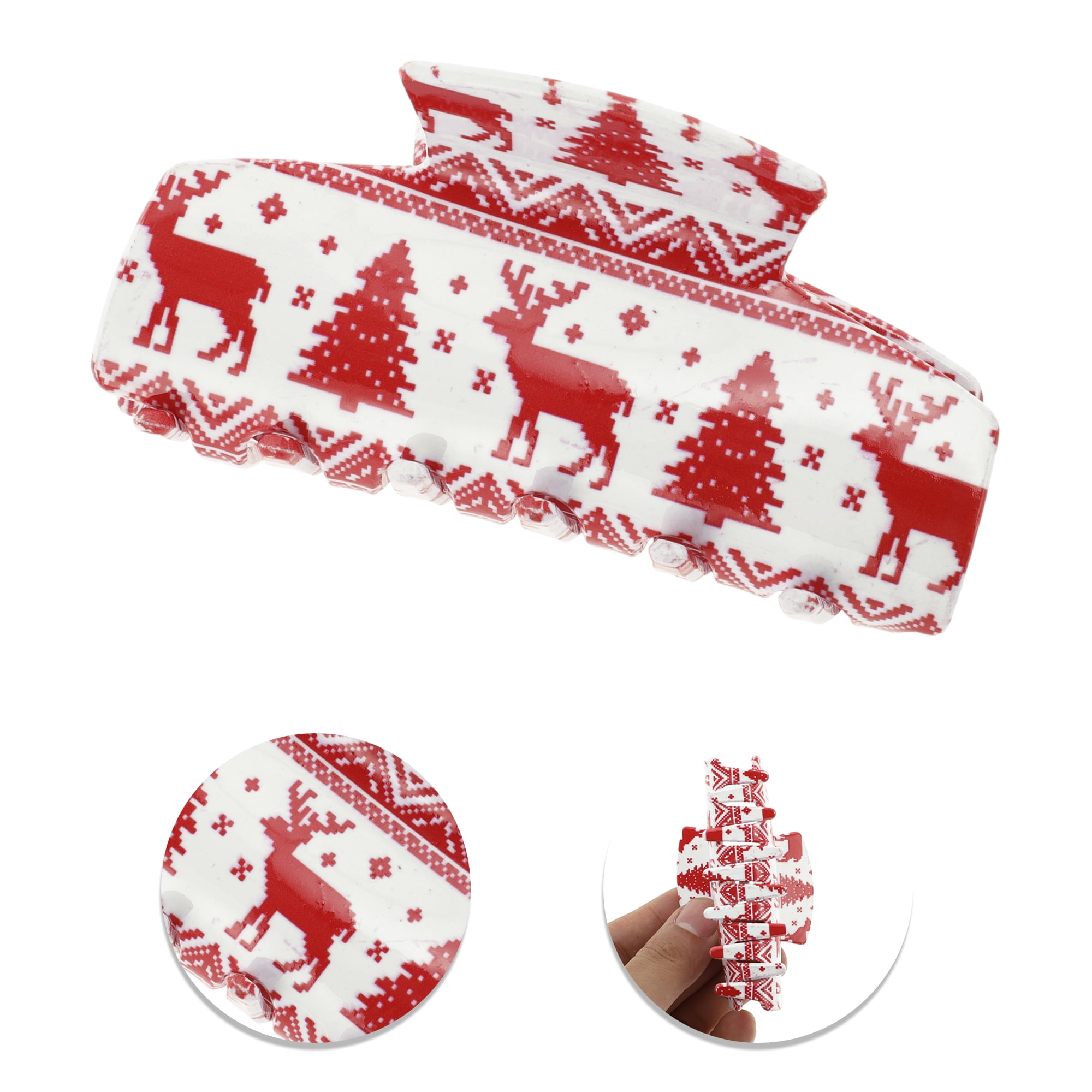 Unique Bargains Christmas Hair Clips 2 Pcs Elk Tree