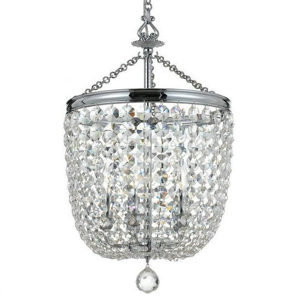 Crystorama Lighting 785 Ch Cl Mwp Archer Five Light Chandelier In Classic Style 14 75 Inches Wide By 24 87 High Clear Majestic Wood Polished Chrome Finish Com Crystorama Lighting 785 Ch Cl Mwp, Five Light Polished Chrome Chandelier