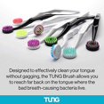 thumbnail image 3 of Tung Tongue Brush & Gel Kit - Tongue Cleaner for Adults - Tongue Scraper to Fight Bad Breath and Halitosis - Mouth Odor Eliminator - Fresh Mint - Made in America - (Set of 2), 3 of 8