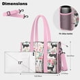 thumbnail image 5 of Teacher Tote Bag,Husky Dog Flower Floral Teacher Utility Tote Bag,Large Work Tote Bags for Women with Multiple Pockets,Top Zipper Closure,13.8x10.6x6.7 Inch, 5 of 5