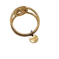 thumbnail image 6 of Pre-Owned FENDI F-Is Ring, Medium, Gold with Rhinestones, Women's, 6 of 7