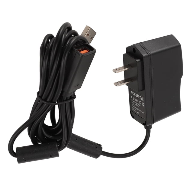 USB to AC Power Supply PC Adapter, Kinect Sensor System Power Supply Adapter, USB to AC Wall Charger with Charging Cable Cord for Home Video Game Console