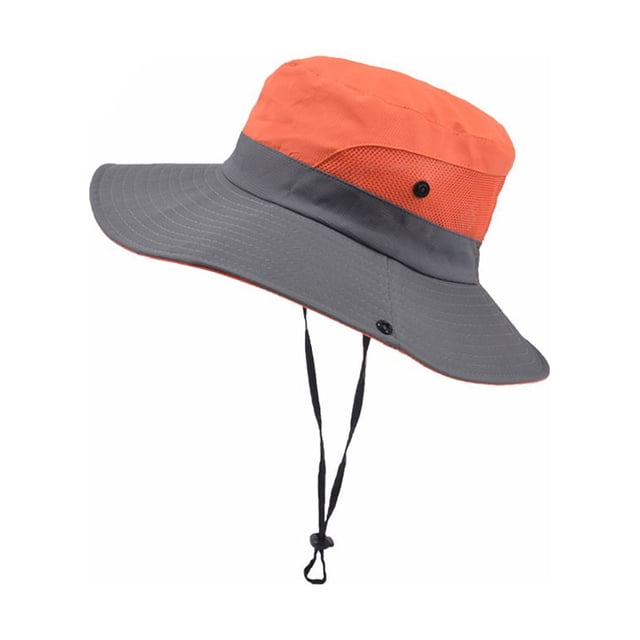 Qarigey Sombreros para el sol Niños Adultos Senderismo Sombrero de pescador Sombrero para viajes al aire libre Sombreros Mixto Naranja/Adulto