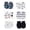 #03-Navy, variant on 6 Pairs Baby Mittens No Scratch Mittens Mittens Elastic Wrist Gloves for 0-12 Months Baby Boys Girls