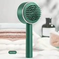 thumbnail image 2 of Cepillo de pelo autolimpiante de una tecla Peine de masaje antiestático con bolsa de aire (verde) Tmvgtek Cuidado Belleza, 2 of 9