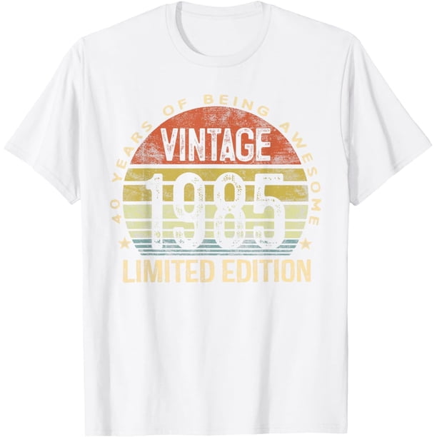 Vintage 1985 - Camiseta de 40 años de edad de 40 años