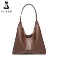 thumbnail image 2 of FOXER Minimalismo Invierno Cuero Partido Mujer Bolso de Mano de Cuero de Vaca Bolso de Hombro Grande Casual Bolso de Hombro Regalo de Navidad, 2 of 5