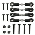thumbnail image 2 of Ensemble de Biellettes de Direction pour Voiture RC, 4 Pcs Accessoires de Remplacement de Biellettes de Direction Métal Noir pour Voiture Plate RC 110, 2 of 7