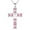 10-October Tourmaline, variant on Jewmon 925 Sterling Silver Birthstone Cross Necklace for Men 5A Cubic Zirconia Baguette Birthstone Necklace for Women September Birthday Gifts