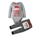 thumbnail image 4 of Youmylove Toddler Baby Boys Girls PJ's Pajamas Christmas Santa Romper Striped Pants Outfits Clothes Set Child Sleepwear Homewear Pjs, 4 of 4