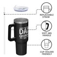 thumbnail image 4 of OBREWU I Have Tow Titles Dad and Grandpa Tumbler with Handle and Lid,40oz I Have Tow Titles Dad and Grandpa Double Wall Vacuum Insulated Tumbler, 4 of 7