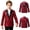 Burgundy, variant on Boys Shiny Sequins Tuxedo Suit Jacket Coat for Halloween Party Festival Dance 6-16 Burgundy 10