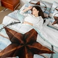 thumbnail image 4 of Manfei Texas Star Bedding Comforter Set 7-Piece for Female Men,Rustic Cabin King Bedding Sets,Vintage Aesthetics Ultra Soft Bed Sheets,Luxury Bedroom Decor,Reversible, 4 of 8