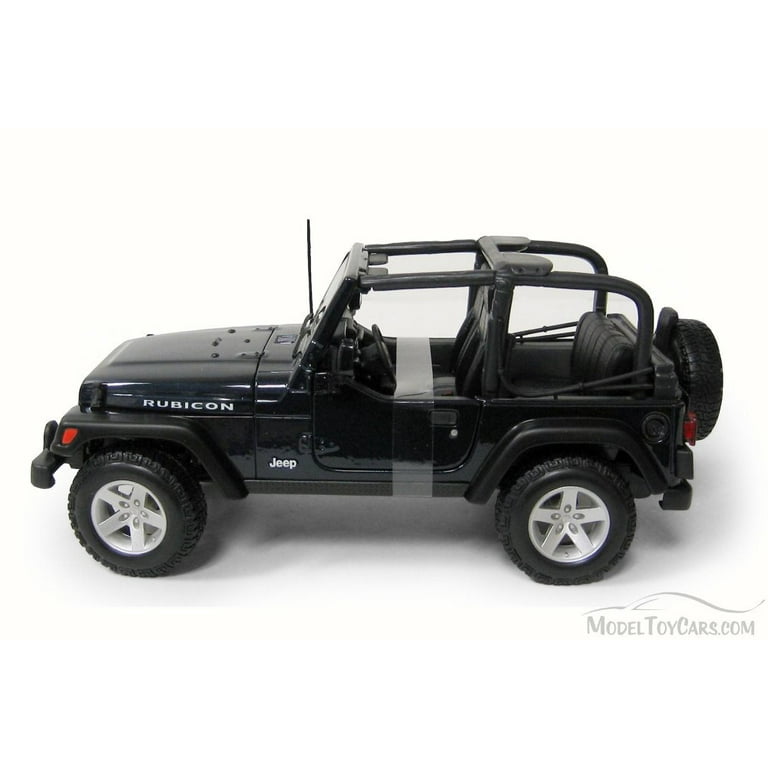 Jeep Rubicon ブラック ミニカー Jeep Wrangler Rubicon Convertible, Blue - Maisto 31245 - 1