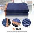 thumbnail image 4 of VEVOR Moving Blankets, 80" x 72", 35 lbs/dz Weight, 12 Packs, Professional Non-Woven & Recycled Cotton Packing Blanket, Heavy Duty Mover Pads for Protecting Furniture, Floors, Appliances, Blue/Orange, 4 of 9