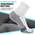 thumbnail image 6 of FREEYOKA 6 Pairs Mens Ankle Running Socks Moisture Wicking Sport Socks Breathable Gym Workout Hiking Walking Sock,WHITE, 6 of 6