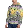 thumbnail image 3 of Haiem Flower Butterfly Skull Couple Patterned Men's Hoodie with Kangaroo Pocket - Ideal Pullover Sweatshirt for Daily Wear, Travel, and Home-Medium, 3 of 7