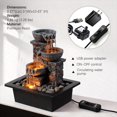 thumbnail image 3 of Fuente de mesa Kalona, 3 cuencos con luz LED de resina, 1,1 kg, 3 of 8