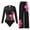 Multicolor-3, variant on MOJOGO Women's Printed Swimsuits Set Long Sleeve Zip Up One Piece Swimsuits Loose Long Pants Training Swimwear Bathing Suits Multicolor-1 S
