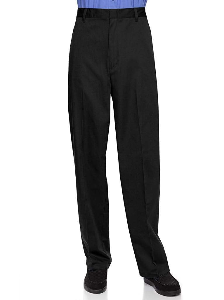 AKA - AKA Half Elastic Wrinkle Free Flat Front Men's Slacks – Relaxed ...