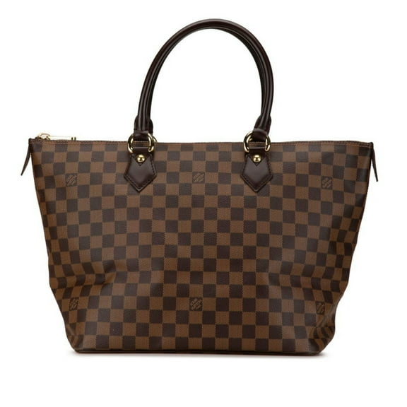 Pre-Owned Louis Vuitton Damier Saleya MM Handbag Shoulder Bag N51182 Brown PVC... (Good)