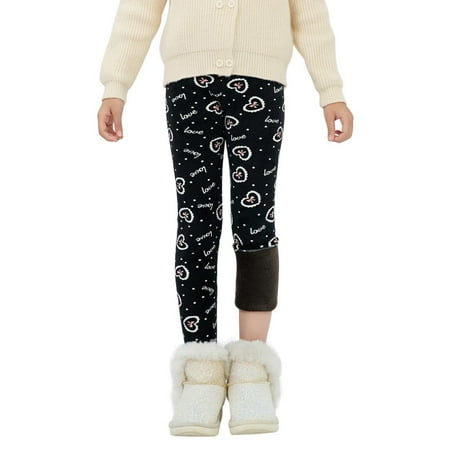

Girls Fleece Leggings Toddler Warm Winter Leggings for Girls in 2-13 Years Fleece Pants Girls