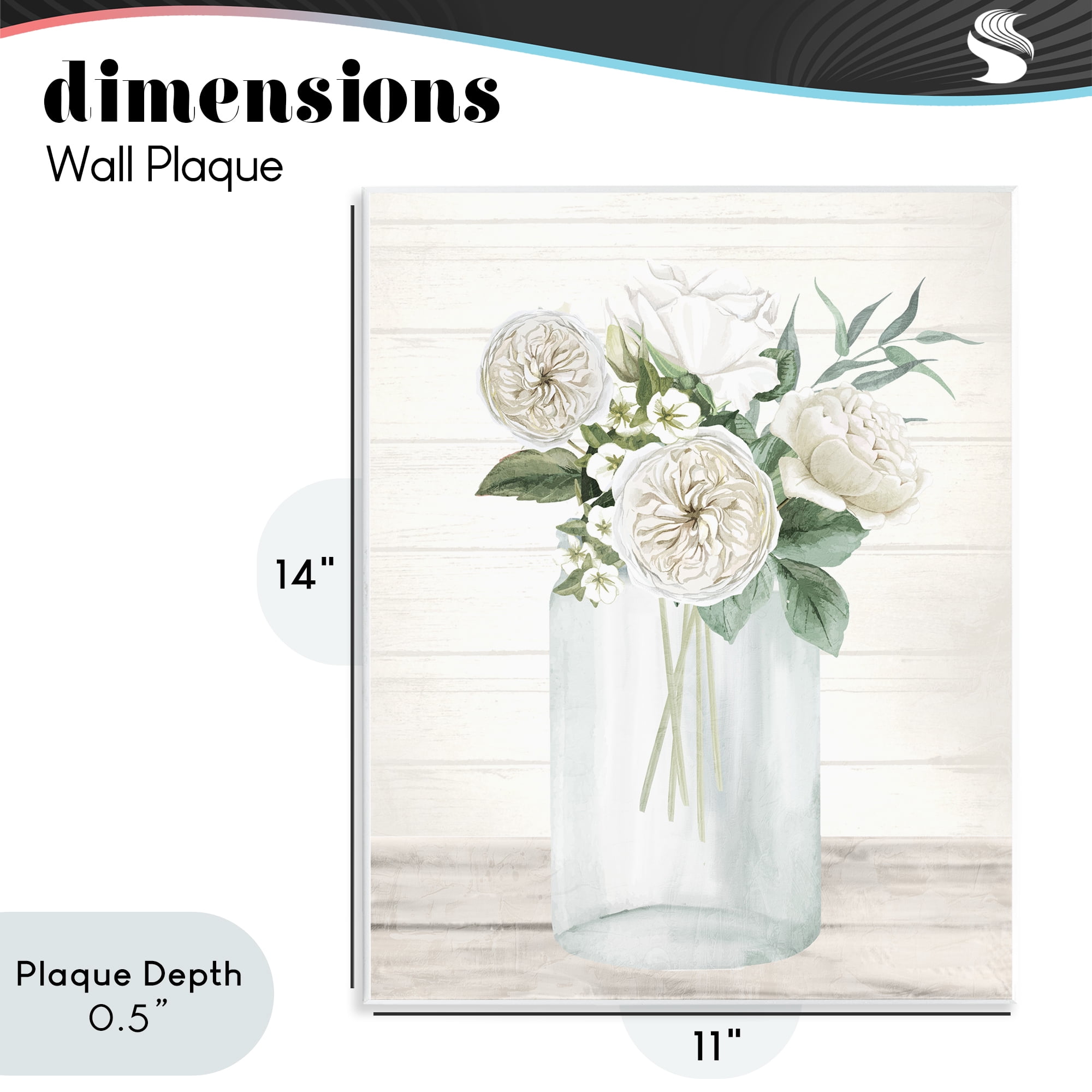 Stupell Industries Elegant Patience Bouquet Wall Plaque Art, design by Kim Allen