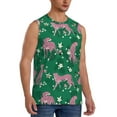 thumbnail image 2 of Uemuo Tropical Leopard Pattern Men's Sleeveless T-Shirt,Muscle Athletic Tank Top, Moisture-wicking Quick-dry Breathable Classic Tee Top for Gym Run Outdoor Sports-Large, 2 of 8