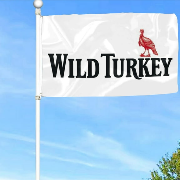 Bayyon Wild Turkey Bourbon Flag Banner Kentucky Whiskey Flag Banner with Grommets 3x5Feet Man cave Decor