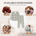 thumbnail image 7 of Lsque Little Puppies Pattern Long Sleeve Pajama Set for Women - Soft 2-Piece Sleepwear and Loungewear Set with Pockets, Comfy Nightwear-XX-Large, 7 of 7