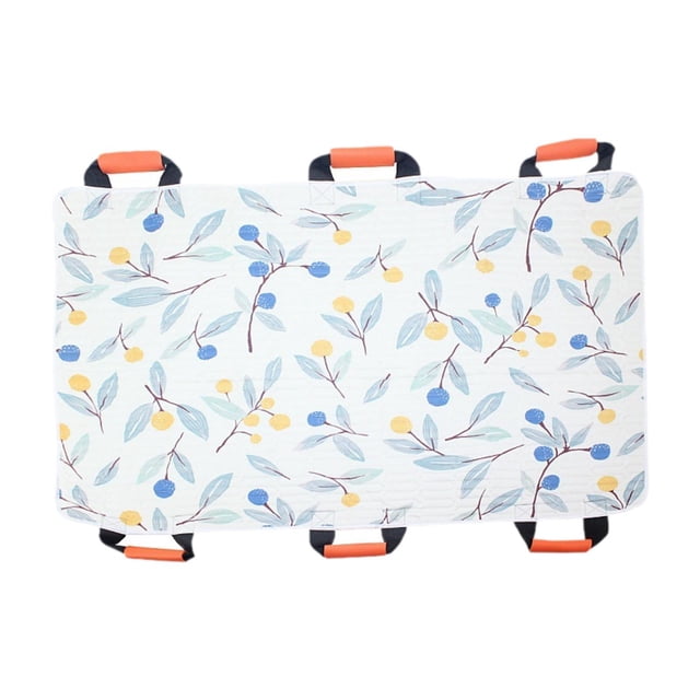 Tnarru Drap de Transfert pour Lit avec Poignées Renforcées Lisse Imperméable Réutilisable Couverture de Transfert Aide Assistant Handicap Coloré