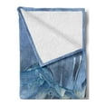 thumbnail image 2 of Blue Soft Flannel Fleece Blanket, Marble Cave General Carrera Lake in Chile Natural Wonders Rocks Azure Water, Cozy Plush for Indoor and Outdoor Use, 50" x 70", Blue Purplegrey White, by Ambesonne, 2 of 5