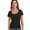 Black, variant on Women's Scoop Neck Short Sleeve T Shirt Slim Fit Sexy Tops