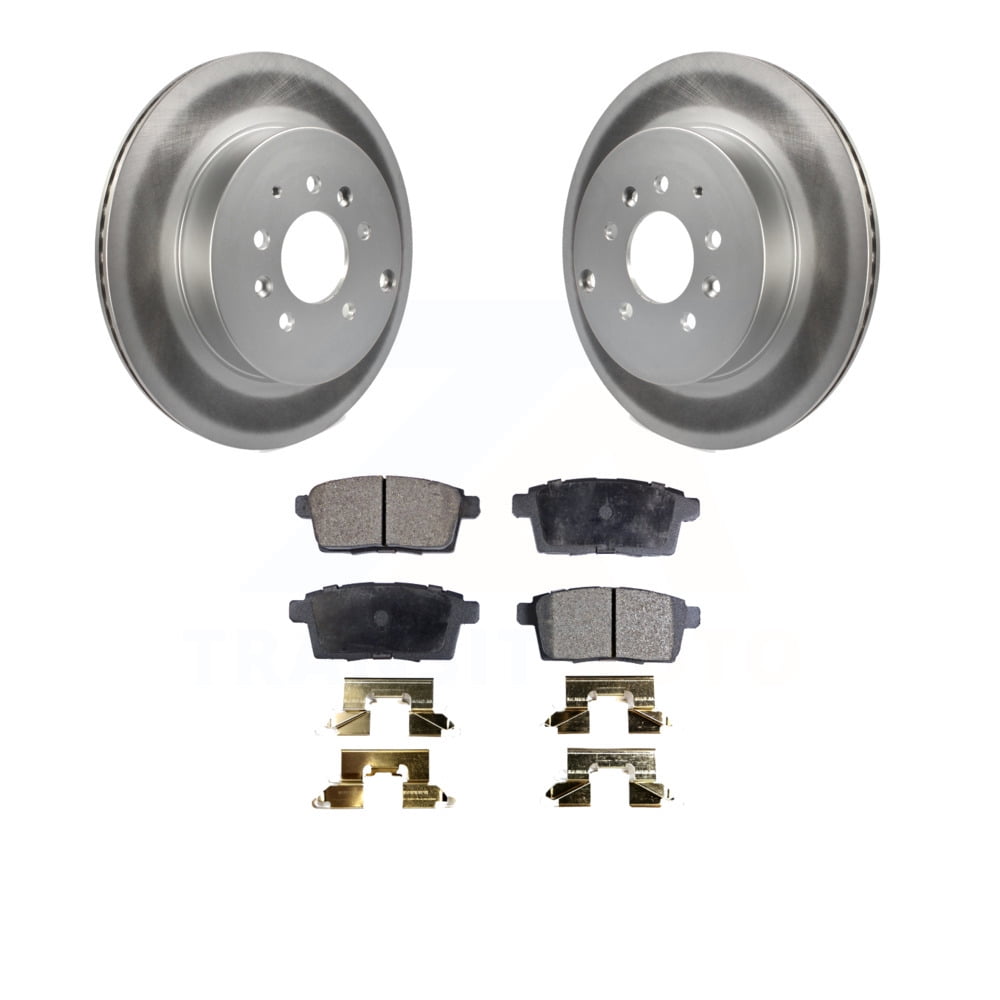 Rear Coated Disc Brake Rotors And Ceramic Pads Kit For 20072015 Mazda