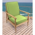 thumbnail image 2 of Jordan Manufacturing 45" x 22" McHusk Leaf Green Crosshatch Rectangular Outdoor Deep Seat Chair Cushion Set with Ties and Welt, 2 of 12