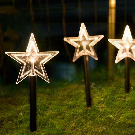 SHIMELE LED Star Shape Garden Lights Decorative Outdoor Pathway Lights Energy Saving for Lawn and Patio 5PC Battery Powered Adjustable Modes