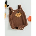 thumbnail image 4 of Halloween Baby Girls Boys Outfits Pumpkin/Ghost Corduroy Overalls Rompers Sleeveless Straps Jumpsuits Fall Winter Clothes, 4 of 8